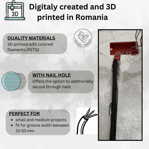 Set 25 cleme fixare cablu si copex pentru santuri largi 35–53 mm [4]