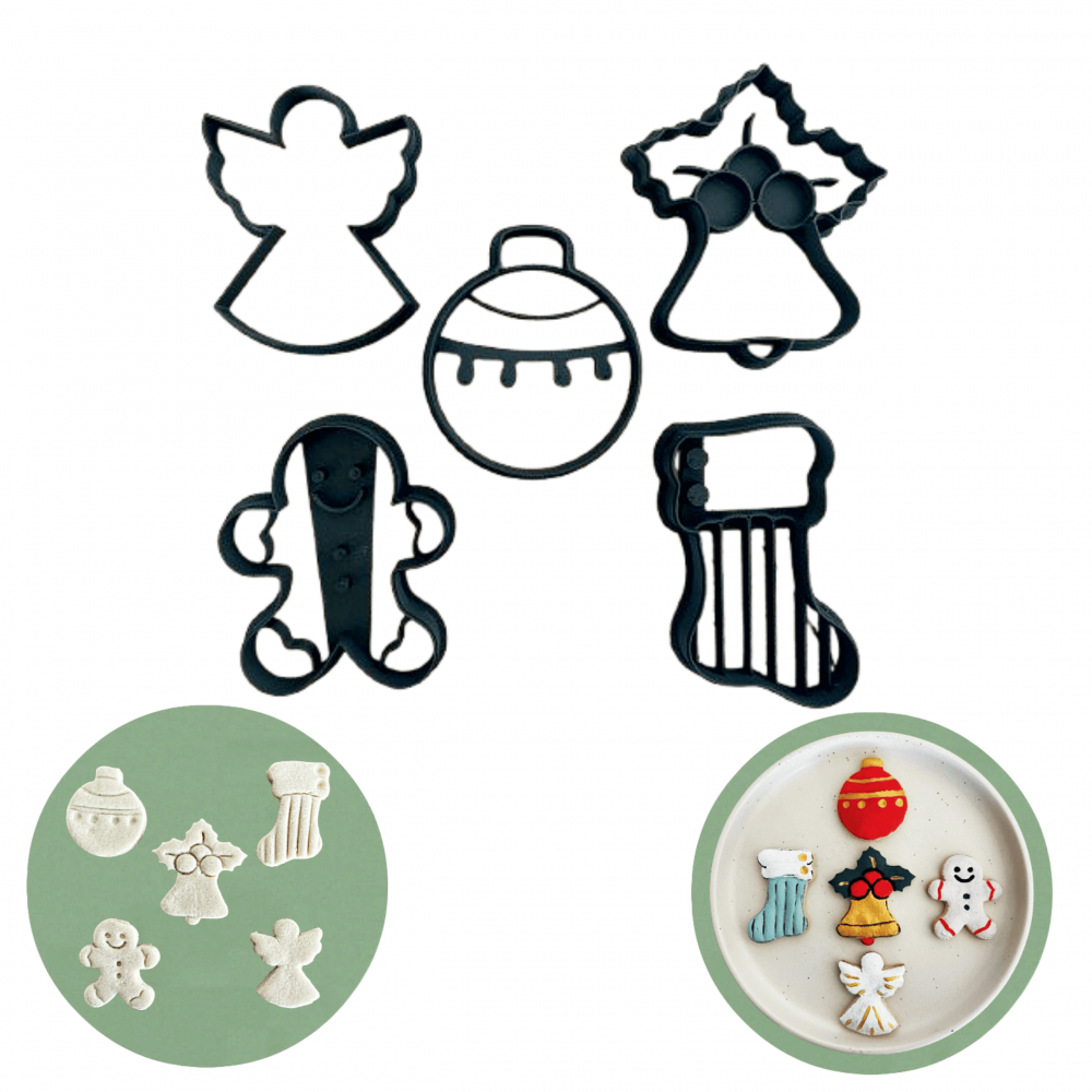 Set 5 forme de prajituri, Craciun, Model 3 [1]