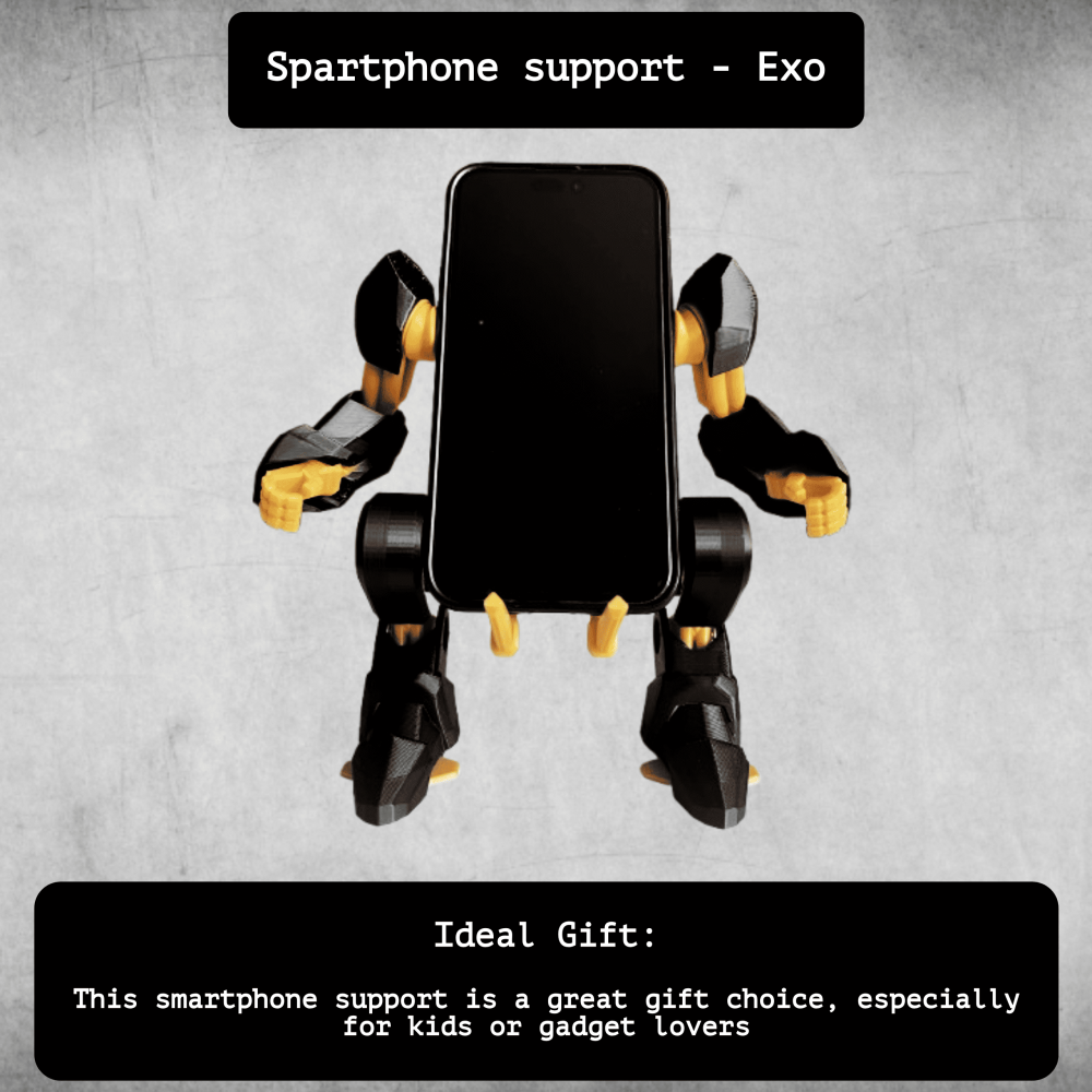 Suport telefon de birou/noptiera, Exo, universal, reglabil, tip robot/schelet, cu optiuni pentru accesorii [3]