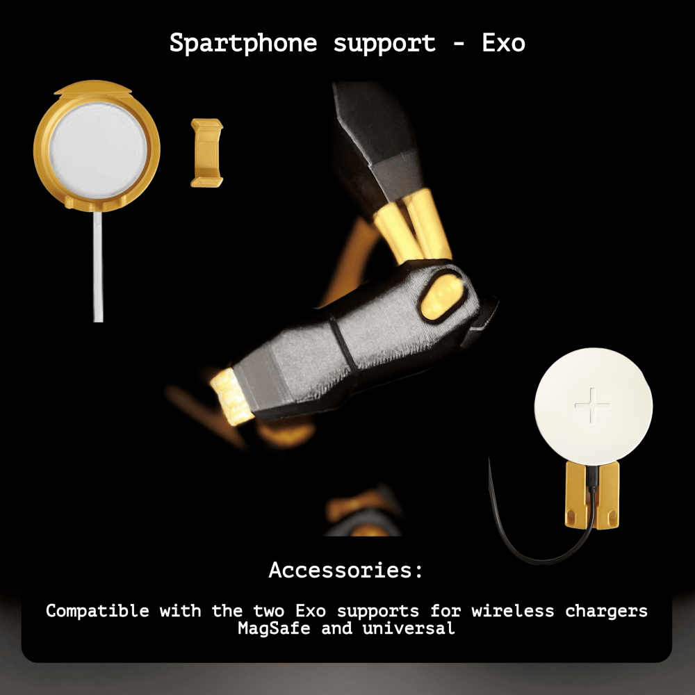 Suport telefon de birou/noptiera, Exo, universal, reglabil, tip robot/schelet, cu optiuni pentru accesorii [5]