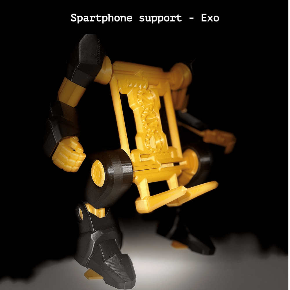 Suport telefon de birou/noptiera, Exo, universal, reglabil, tip robot/schelet, cu optiuni pentru accesorii [7]