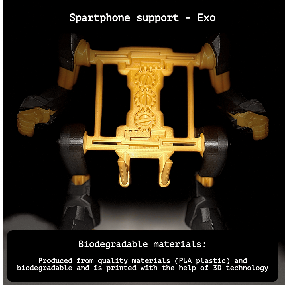 Suport telefon de birou/noptiera, Exo, universal, reglabil, tip robot/schelet, cu optiuni pentru accesorii [6]