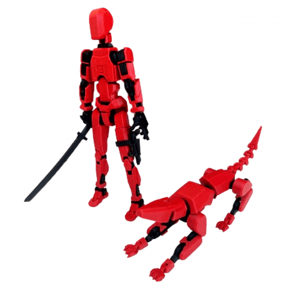 Set 2 figurine articulate robot Titan 13 si K9 caine/pisica cu accesorii [5]
