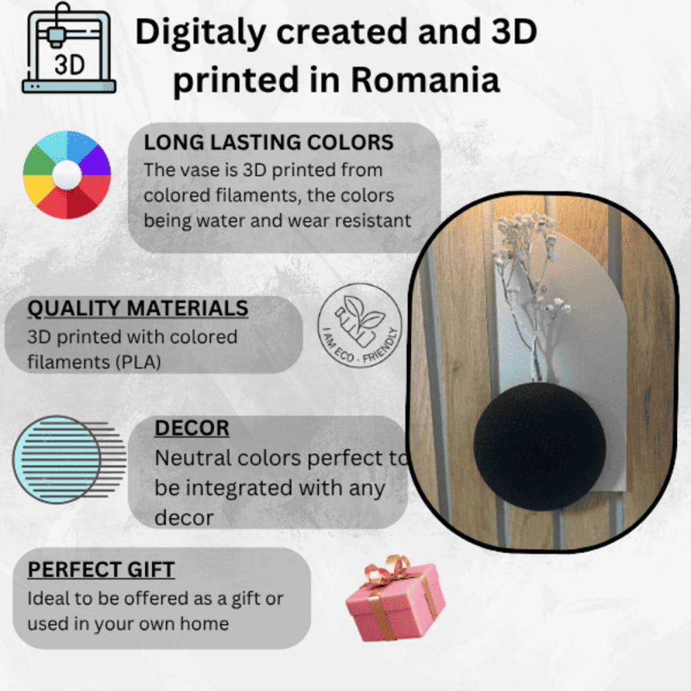 Vaza decorativa de perete model 3 [3]