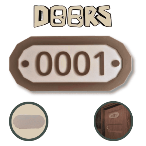 Semn de usa personalizabil, Doors Roblox