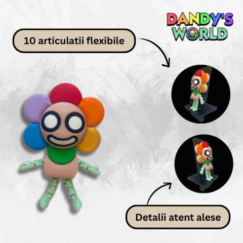 Dandy, figurina articulata tip fidget Dandy’s World, Roblox [2]