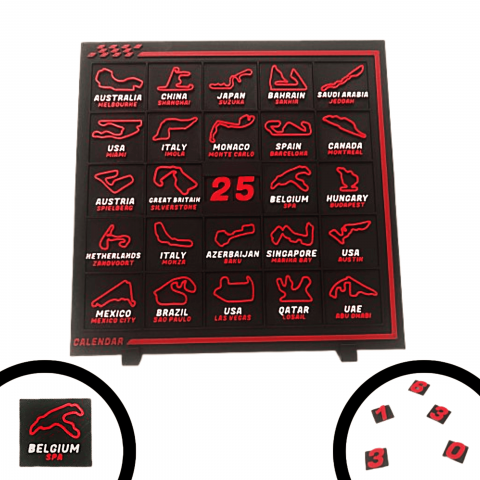 Home & Deco - Calendar curse Formula 1, modular, cu support
