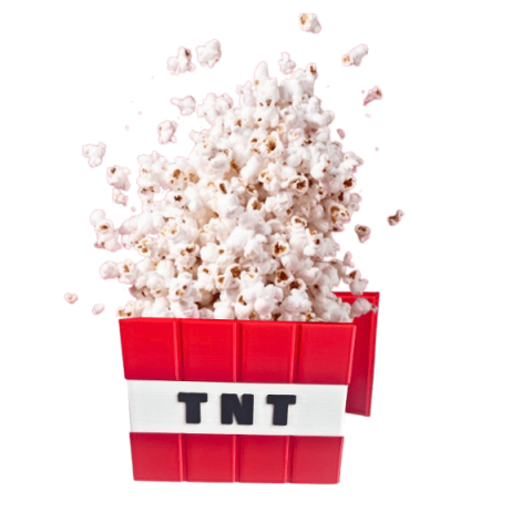 Produse personalizabile - Cutie/bol decorativ TNT Minecraft personalizabil, pentru popcorn sau chipsuri, cu capac