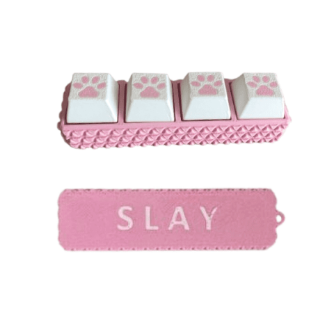 Trenduri - Fidget clicker interactiv cu 4 taste, SLAY, cu labute de pisica