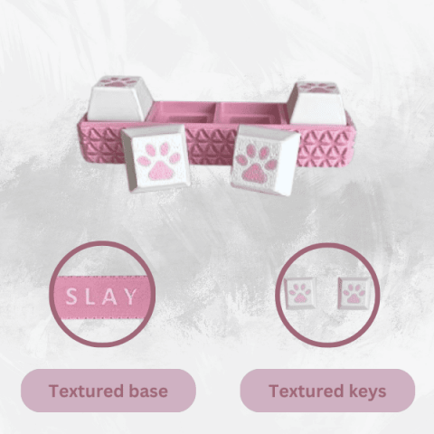 Fidget clicker interactiv cu 4 taste, SLAY, cu labute de pisica [2]