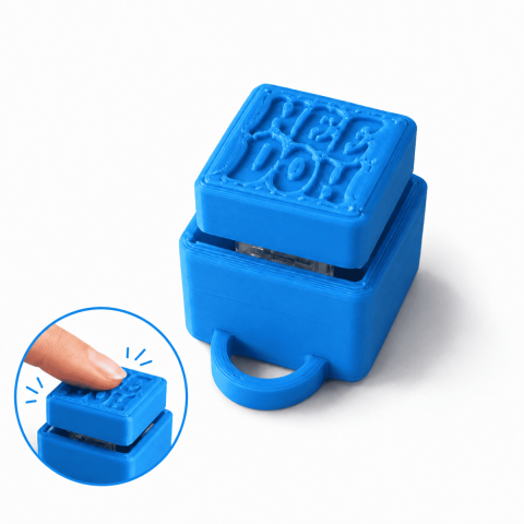 Fidget clicker interactiv Needoh albastru