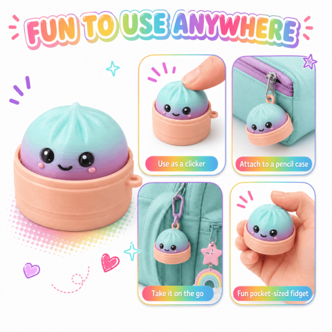 Fidget clicker interactiv Dumpling kawaii [3]