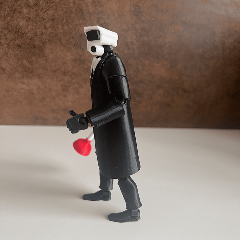 Figurina articulata, Plunger Cameraman, Skibidi Toilet, Roblox, cu accesorii [4]