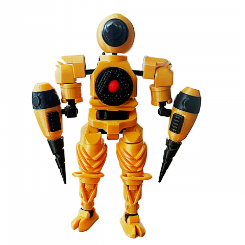 Figurina articulata, Titan Drillman, Skibidi Toilet, cu accesorii