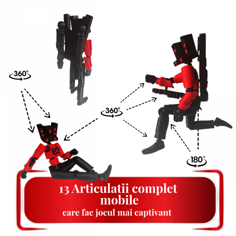Figurina articulata, Titan Speakerman, Skibidi Toilet, Roblox, cu accesorii [2]