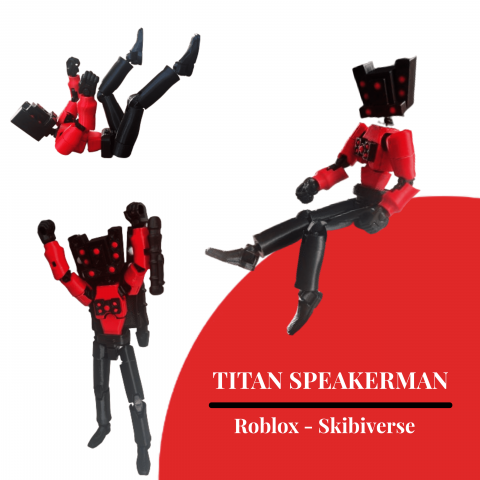Figurina articulata, Titan Speakerman, Skibidi Toilet, Roblox, cu accesorii [4]