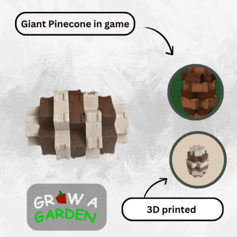 Figurina  Giant Pinecone din Grow a Garden, Roblox [2]