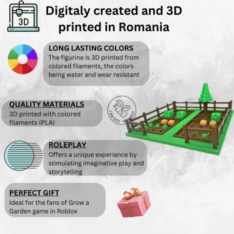 Set gradina din Grow a Garden, cu loturi si culturi de fructi, Roblox [2]