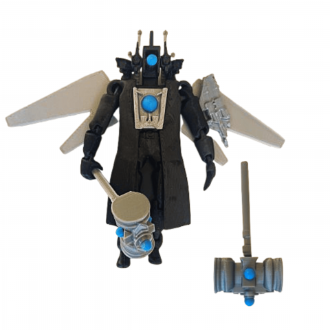 Skibidi Toilet - Figurina fidget, Upgraded Titan Cameraman, Skibidi Toilet, cu accesorii