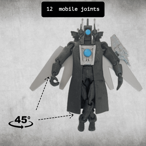 Figurina fidget, Upgraded Titan Cameraman, Skibidi Toilet, cu accesorii [2]