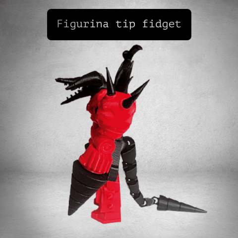Figurina fidget, Upgraded Titan Drillman, Skibidi Toilet, cu accesorii atasate [2]