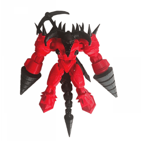 Skibidi Toilet - Figurina fidget, Upgraded Titan Drillman, Skibidi Toilet, cu accesorii atasate