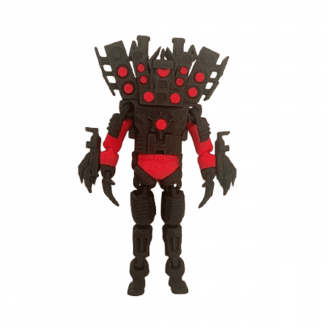 Skibidi Toilet - Figurina fidget, Upgraded Titan Speakerman, Skibidi Toilet, cu accesorii