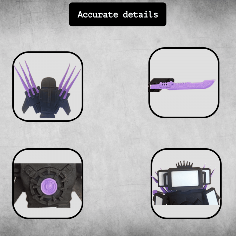 Figurina fidget, Upgraded Titan TV Man, Skibidi Toilet, cu accesorii [3]