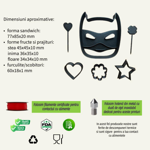Forma pentru sandwichuri Super Erou Batman [6]