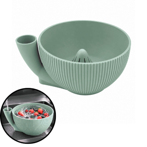 Home & Deco - Bol automat cu vortex de apa 360° pentru spalare, scurgere si curatare rapida fructe si legume