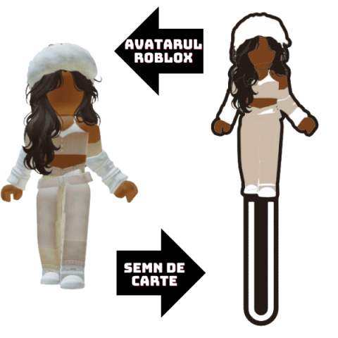 Semn de carte cu avatarul tau din Roblox