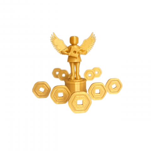 Set 11 piese, Figurina Roblox Award si 10 Monede Robux