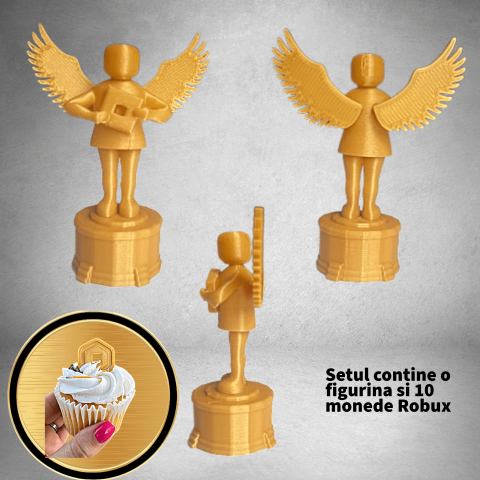 Set 11 piese, Figurina Roblox Award si 10 Monede Robux [1]