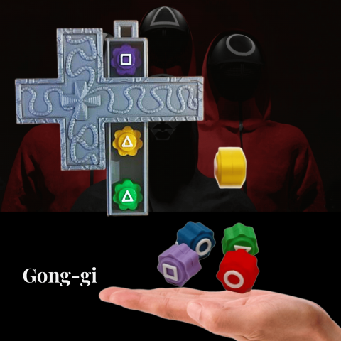 Set 2 jocuri coreene Squid Game: Gonggi (in cutie Thanos) si Biseokchigi - Flying Stone [2]