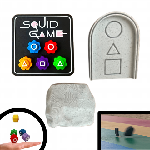 Trenduri - Set 2 jocuri coreene Squid Game: Gonggi si Biseokchigi - Flying Stone