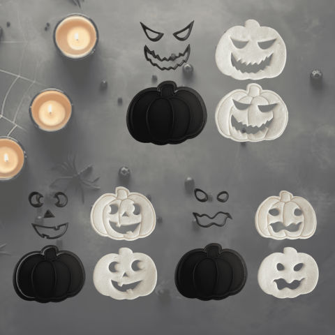 Set  pumpkin, 11 piese, forme de prajituri specifice Halloween [1]