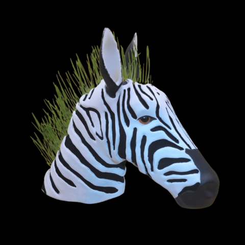 Suport decorativ modern zebra, pentru flori curgatoare, iarba sau grau [1]