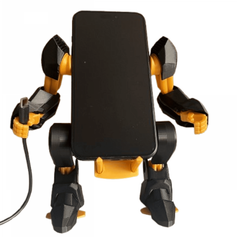 Produse personalizabile - Suport telefon de birou/noptiera, Exo, universal, reglabil, tip robot/schelet, cu optiuni pentru accesorii