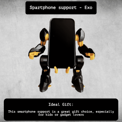 Suport telefon de birou/noptiera, Exo, universal, reglabil, tip robot/schelet, cu optiuni pentru accesorii [2]