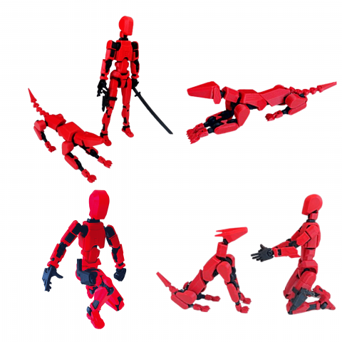 Set 2 figurine articulate robot Titan 13 si K9 caine/pisica cu accesorii [5]