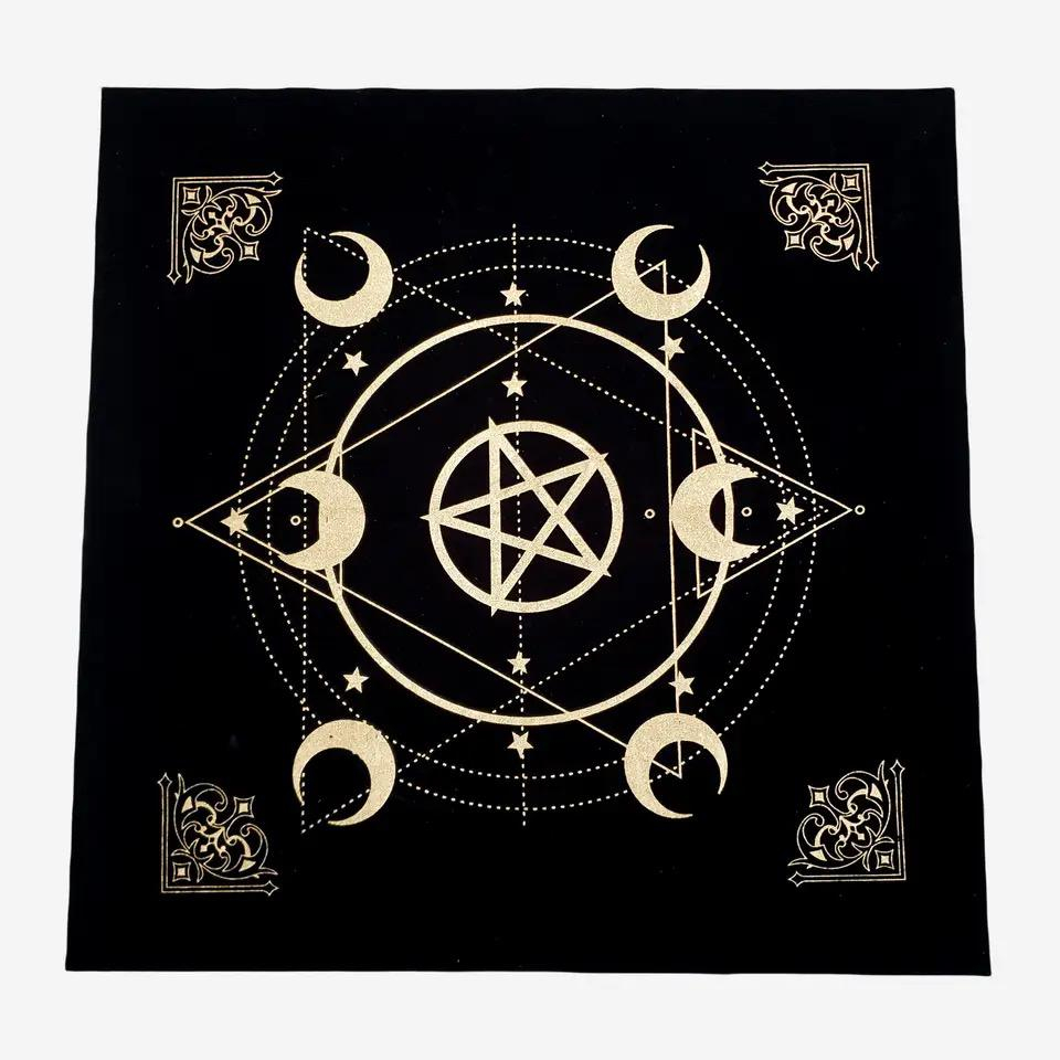 pânză catifea pentagramă altar tarot etalare [4]