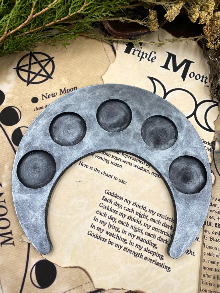 suport semilună 5 elemente altar ritualic din beton [4]