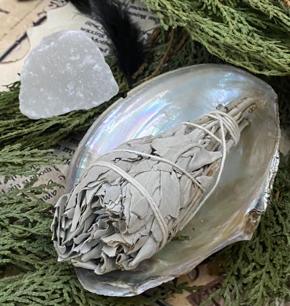 set salvie alba tip torta cu scoica ritualica-curatare energetica- [4]