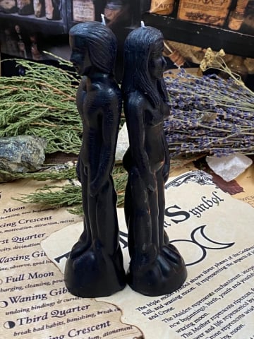 Lumanari Negre pentru Protectie și Dezlegare - lumânare neagră figurine cuplu despărțire dezlegare-lumanare neagra ritual barbat femeie-lumanari magie-lumanare neagra vraja-ezoteric-occult shop