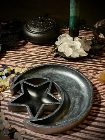 suport din ceramica model pentagramă ritualic altar smudge protecție [3]