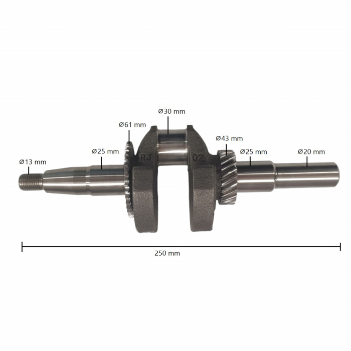 Ambielaj Honda GX 200 - 20mm, motocultor (7 CP), Elefant [5]
