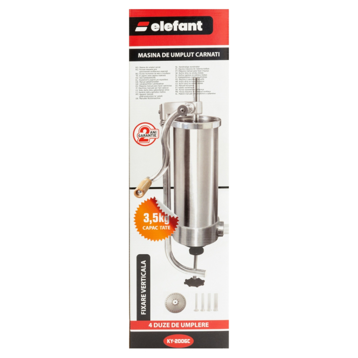 Aparat de facut carnati vertical 3,5kg INOX, Elefant KY-2006C [3]
