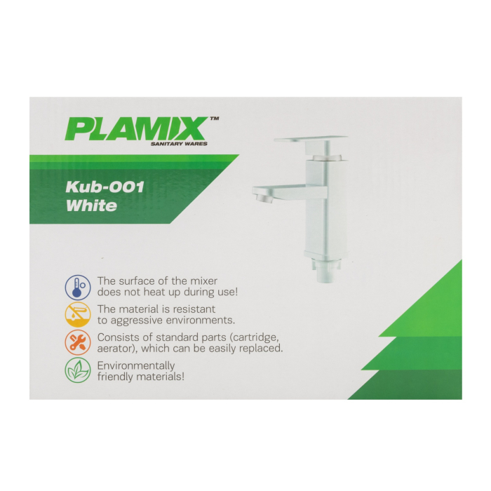 Baterie baie din plastic, PLAMIX Kub-001 Alb [6]