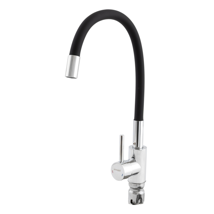 Baterie bucatarie cu dus flexibil CHAMPION SUS-011 CHROME REFL.BLACK [1]