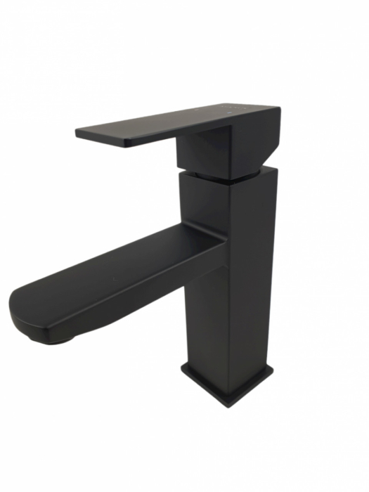 Baterie bucatarie MIXXUS KUB-001 BLACK din otel inoxidabil, Monocomanda, Racorduri incluse [2]